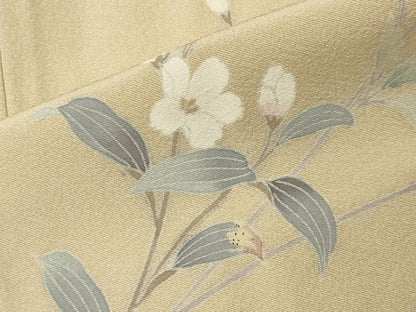平和屋着物●訪問着　友禅　作家物　枝花文　暈し染め　正絹　逸品　CABI0655gh