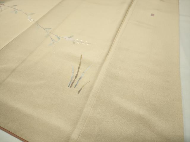 平和屋着物●訪問着　友禅　作家物　枝花文　暈し染め　正絹　逸品　CABI0655gh