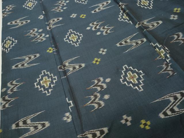平和屋着物●本場琉球絣　綿琉球　綿　逸品　CABI0657gh