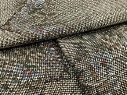 平和屋着物●本場大島紬　9マルキ　草花文　正絹　逸品　CABI0659gh