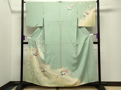 平和屋着物●訪問着　辻が花　絞り　暈し染め　正絹　逸品　CABI0661gh