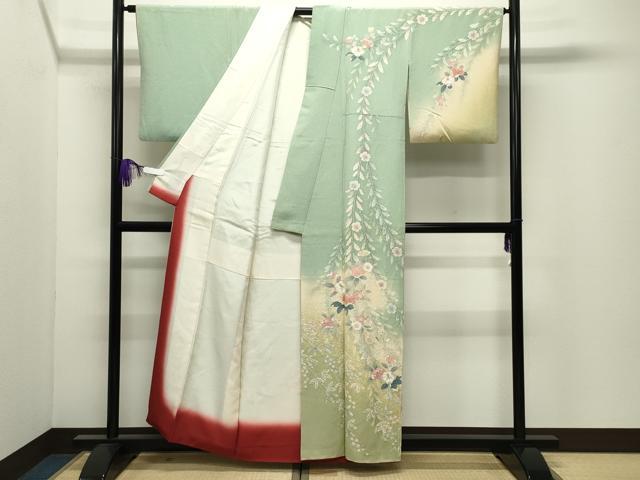 平和屋着物●訪問着　辻が花　絞り　暈し染め　正絹　逸品　CABI0661gh