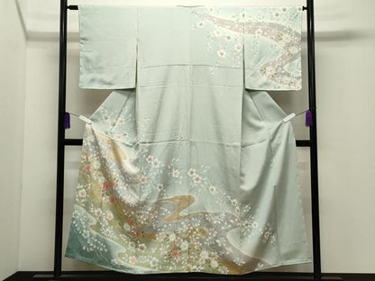 平和屋着物●訪問着　辻が花　絞り　暈し染め　金彩　正絹　逸品　未使用　CABI0662gh