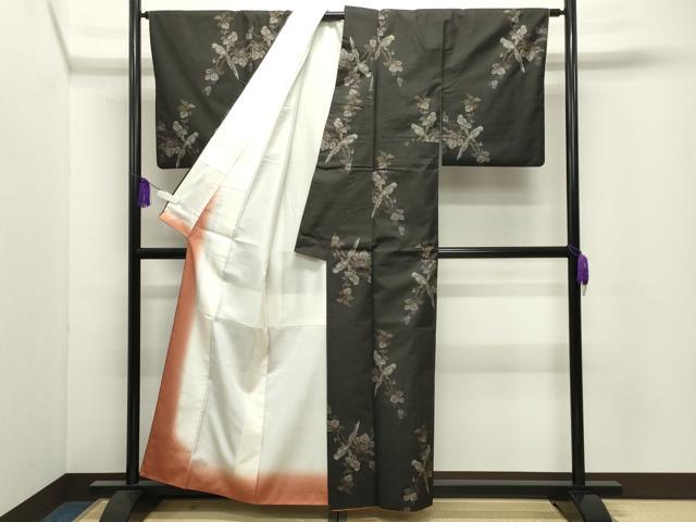 平和屋着物●都喜ヱ門　本場大島紬　7マルキ　地空き　新緑の歌うたい　藤絹織物謹製　証紙付き　正絹　逸品　CABI0669gh