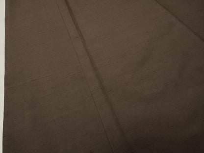 平和屋着物●男性　紬　アンサンブル　色無地　赤墨色　正絹　逸品　CABI0670gh