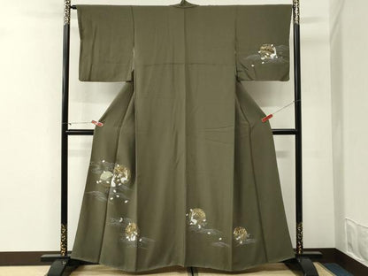 平和屋着物●訪問着　立波跳兎舞桜文　金彩　正絹　逸品　CABI0674gh