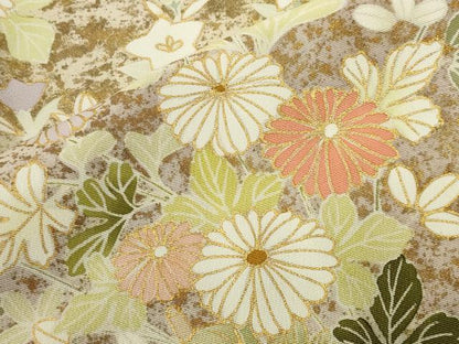 平和屋着物●訪問着　駒刺繍　宝尽くし草花文　暈し染め　金彩　ロング丈　正絹　逸品　未使用　CABI0675gh