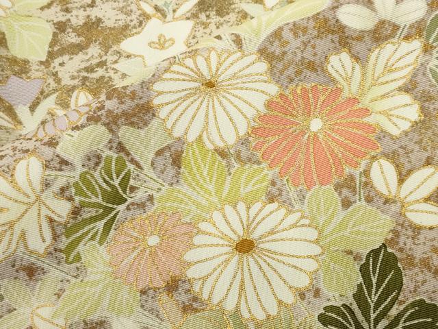 平和屋着物●訪問着　駒刺繍　宝尽くし草花文　暈し染め　金彩　ロング丈　正絹　逸品　未使用　CABI0675gh