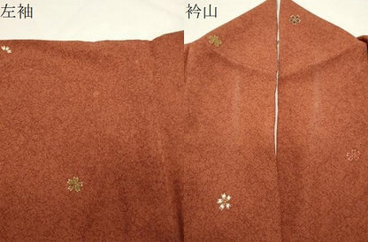 平和屋着物●訪問着　舞桜文　暈し染め　金彩　正絹　逸品　CABI0676gh