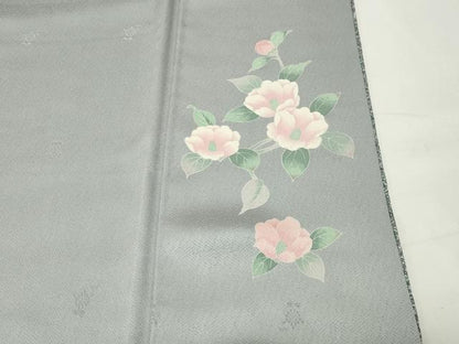平和屋着物●訪問着　松竹梅花文　たたき染め　正絹　逸品　CABI0677gh