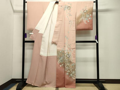平和屋着物●訪問着　辻が花　絞り　暈し染め　金彩　正絹　逸品　CABI0678gh