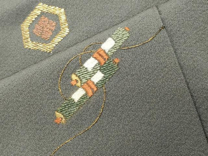 平和屋着物●訪問着　総刺繍　竹屋町刺繍　宝尽くし文　正絹　逸品　CABI0682gh