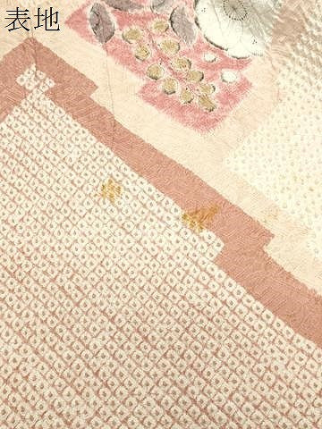 平和屋着物●訪問着　総絞り　辻が花　正絹　逸品　CABI0684gh