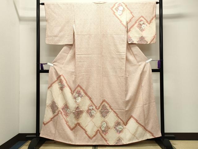 平和屋着物●訪問着　総絞り　辻が花　正絹　逸品　CABI0684gh