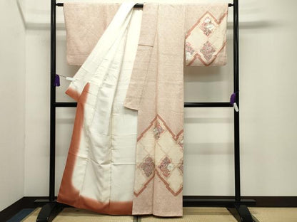 平和屋着物●訪問着　総絞り　辻が花　正絹　逸品　CABI0684gh