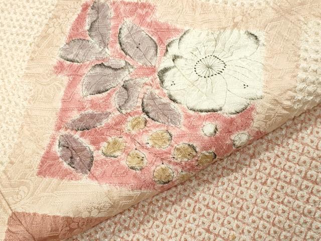 平和屋着物●訪問着　総絞り　辻が花　正絹　逸品　CABI0684gh