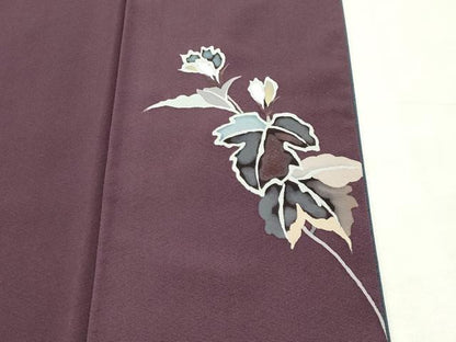 平和屋着物●訪問着　花唐草文　暈し染め　金銀彩　正絹　逸品　CABI0685gh
