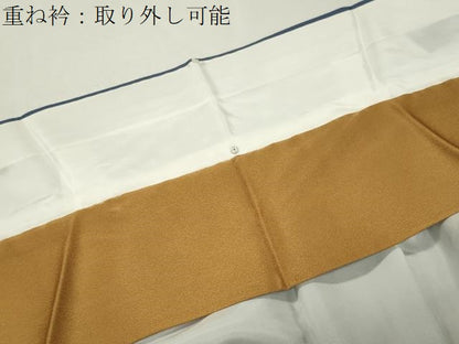 平和屋着物●北大路魯山人　訪問着　抽象文様　カニ　暈し染め　金彩　正絹　逸品　CABI0689gh