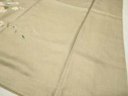 平和屋着物●訪問着　籬草花文　暈し染め　金彩　三越扱い　正絹　逸品　未使用　CABI0690gh