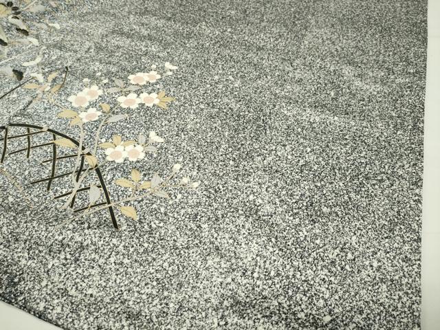 平和屋着物●訪問着　鳳凰籬花文　たたき染め　金彩　正絹　逸品　CABI0693gh