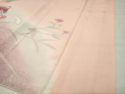 平和屋着物●訪問着　友禅　鴛鴦花文　暈し染め　正絹　逸品　CABI0696gh