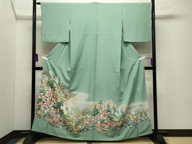 平和屋着物●豪華色留袖　友禅　作家物　風景文　暈し染め　正絹　逸品　CABI0698gh