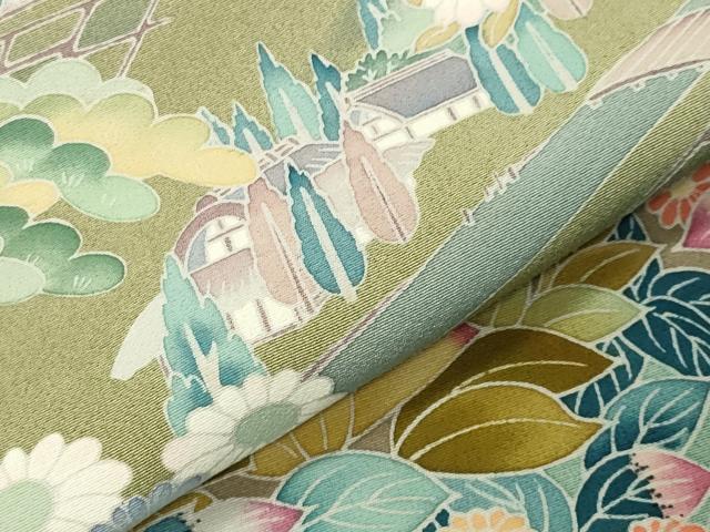 平和屋着物●豪華色留袖　友禅　作家物　風景文　暈し染め　正絹　逸品　CABI0698gh
