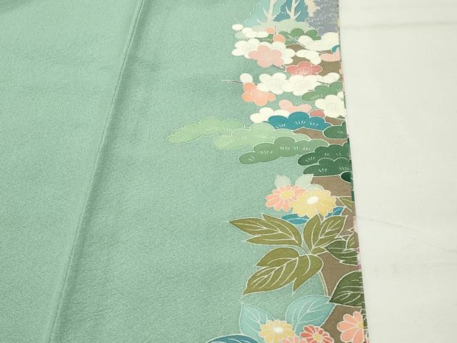 平和屋着物●豪華色留袖　友禅　作家物　風景文　暈し染め　正絹　逸品　CABI0698gh