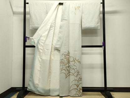 平和屋着物●金彩友禅　卓越技能者・名工・和田光正　訪問着　草花文　金彩　正絹　逸品　CABI0699gh