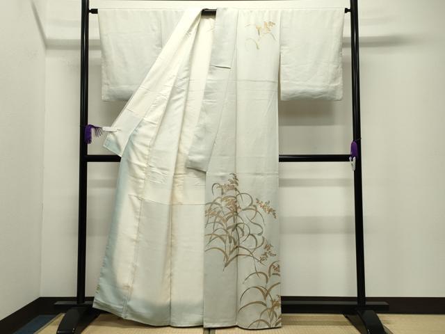 平和屋着物●金彩友禅　卓越技能者・名工・和田光正　訪問着　草花文　金彩　正絹　逸品　CABI0699gh