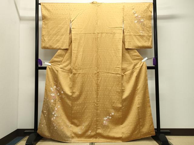 平和屋着物●訪問着　枝花文　金彩　正絹　逸品　CABI0702gh