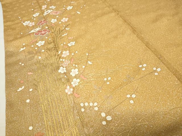 平和屋着物●訪問着　枝花文　金彩　正絹　逸品　CABI0702gh