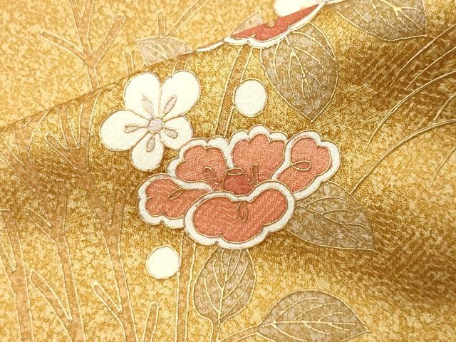 平和屋着物●訪問着　枝花文　金彩　正絹　逸品　CABI0702gh