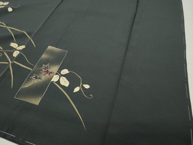 平和屋着物●訪問着　刺繍　短冊地紙鶴花文　暈し染め　金銀彩　正絹　逸品　CABI0703gh
