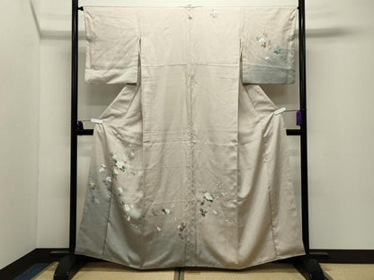 平和屋着物●訪問着　友禅　作家物　枝椿　暈し染め　正絹　逸品　CABI0704gh