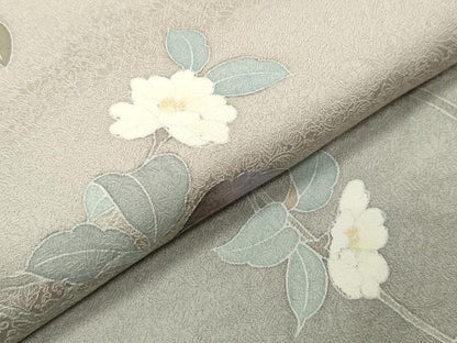 平和屋着物●訪問着　友禅　作家物　枝椿　暈し染め　正絹　逸品　CABI0704gh
