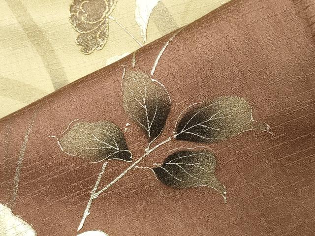 平和屋着物●訪問着　枝花文　暈し染め　金銀彩　正絹　逸品　CABI0706gh