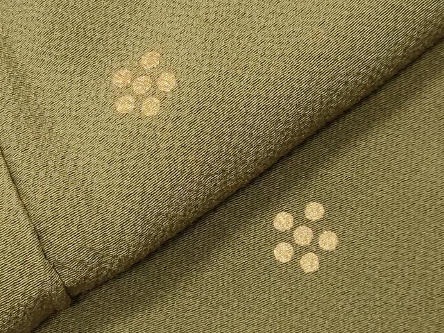 平和屋着物●上質な小紋　舞梅文　金彩　正絹　逸品　CABI0707gh