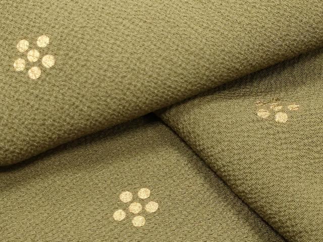 平和屋着物●上質な小紋　舞梅文　金彩　正絹　逸品　CABI0707gh