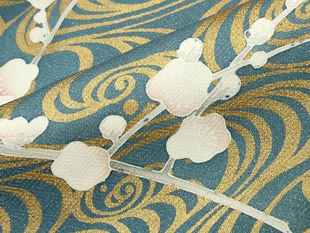 平和屋着物●豪華色留袖　流水枝梅文　金彩　正絹　逸品　CABI0713gh