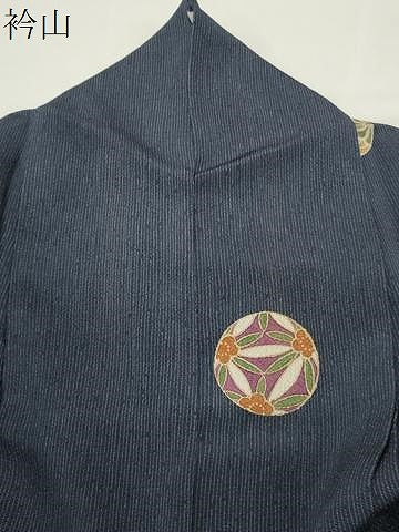 平和屋着物●上質な小紋　毬花文　金彩　鬼しぼ縮緬　正絹　逸品　CABI0715gh
