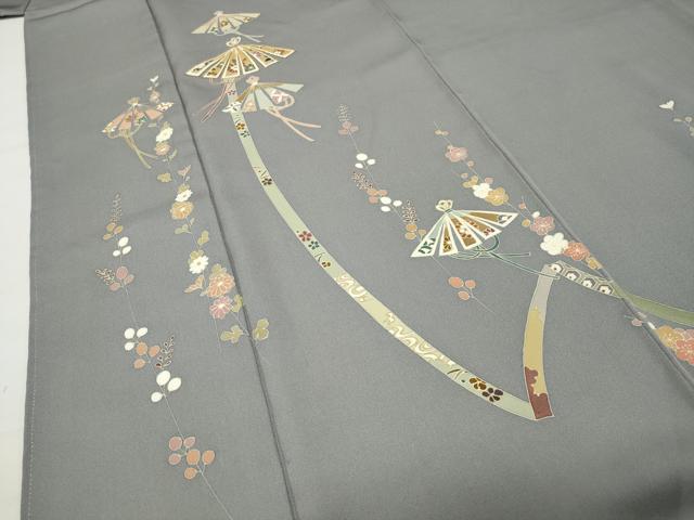 平和屋着物●訪問着　駒刺繍　花笠　金彩　正絹　逸品　CABI0719gh