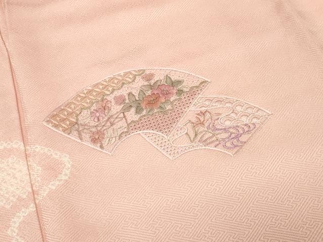 平和屋着物●中国三大刺繍　スワトウ刺繍　訪問着　絞り　地紙重ね花文　金糸　正絹　逸品　CABI0725gh