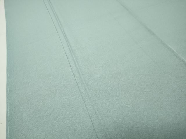 平和屋着物●上質な色無地　作家物　黄金染　堅牢染　錆青磁色　反端付き　正絹　逸品　未使用　CABI0727gh