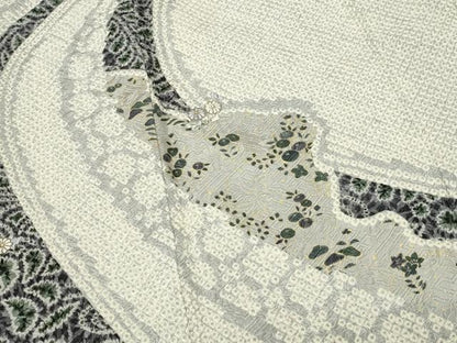 平和屋着物●訪問着　総絞り　刺繍　草花文　金彩　やまと誂製　正絹　逸品　CABI0731gh