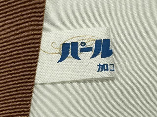 平和屋着物●本場結城紬　重要無形文化財　100亀甲　舞蝶花鳥文　正絹　逸品　CABI0738gh