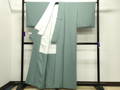 平和屋着物●上質な色無地　薄青色　正絹　逸品　未使用　CABI0742gh