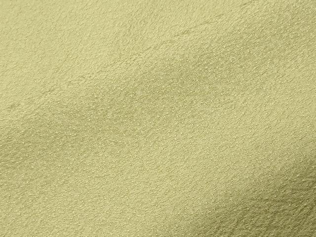 平和屋着物●上質な色無地　紗綾形地紋　枯草色　正絹　逸品　CABI0743gh
