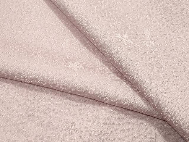平和屋着物●上質な色無地　舞花地紋　薄柿色　正絹　逸品　CABI0744gh