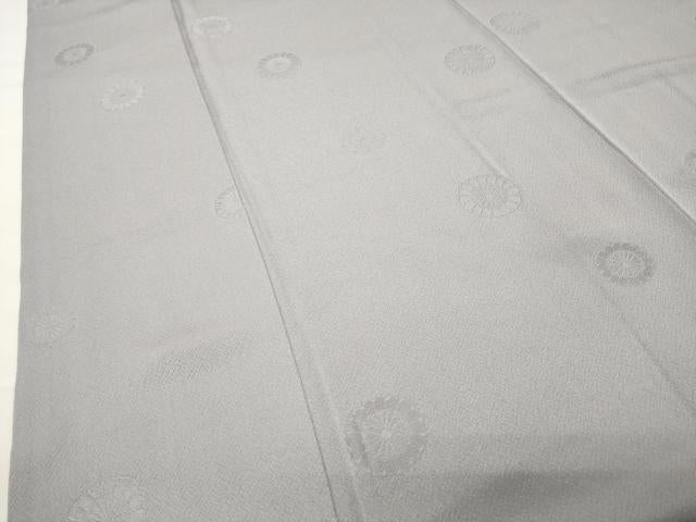 平和屋着物●上質な色無地　花丸地紋　霞色　正絹　逸品　CABI0745gh